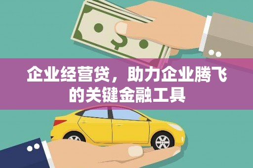 台儿庄企业经营贷，助力企业腾飞的关键金融工具