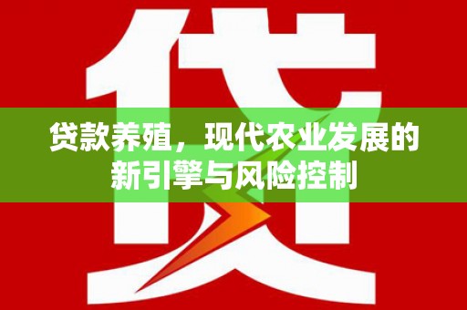 台儿庄贷款养殖，现代农业发展的新引擎与风险控制