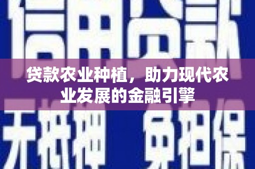 台儿庄贷款农业种植，助力现代农业发展的金融引擎