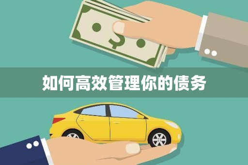 台儿庄如何高效管理你的债务