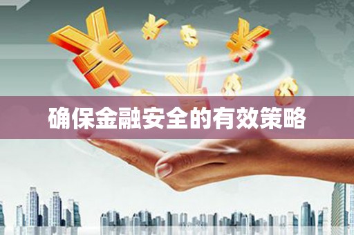 台儿庄确保金融安全的有效策略